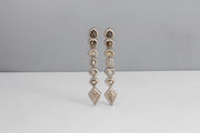 Todd Reed earrings with fancy cut diamonds(~12.04ct), white brilliant cut diamonds(~.98ct), and palladium
